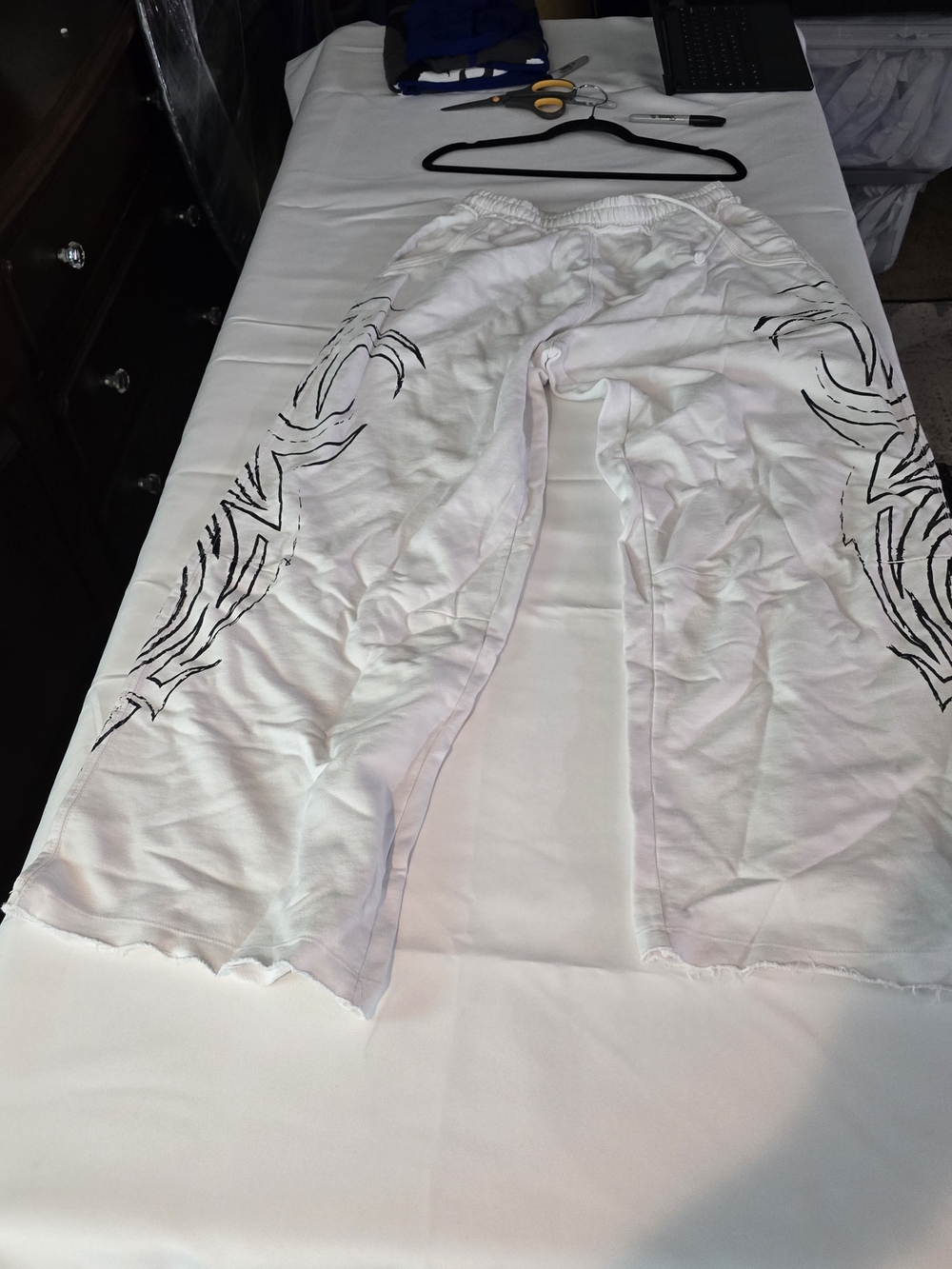 Jaded London White Baggy Blade Joggers